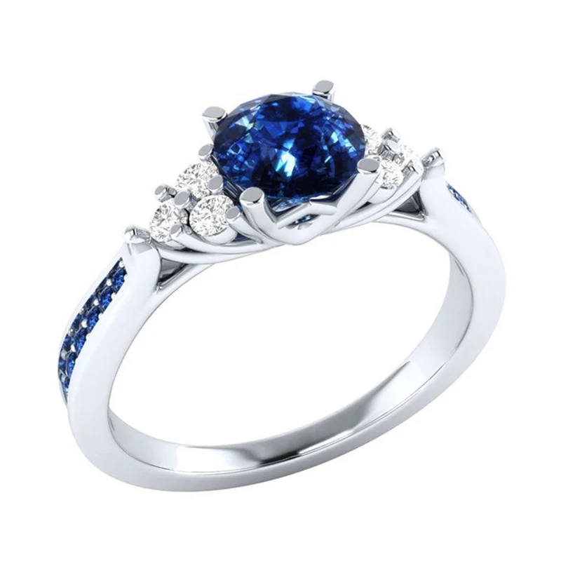 Classic 925 Silver Ring with Zircon Gemstone ·Elegant Finger Ring for Women, Perfect for Weddings & Gifts