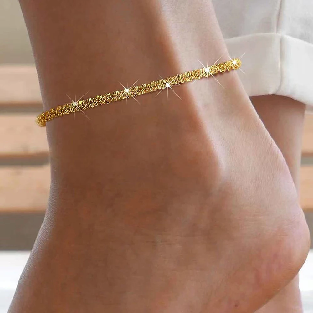 Simple & Elegant Stainless Steel Anklet ·Fashion Chain Design for Women, Perfect Party Gift