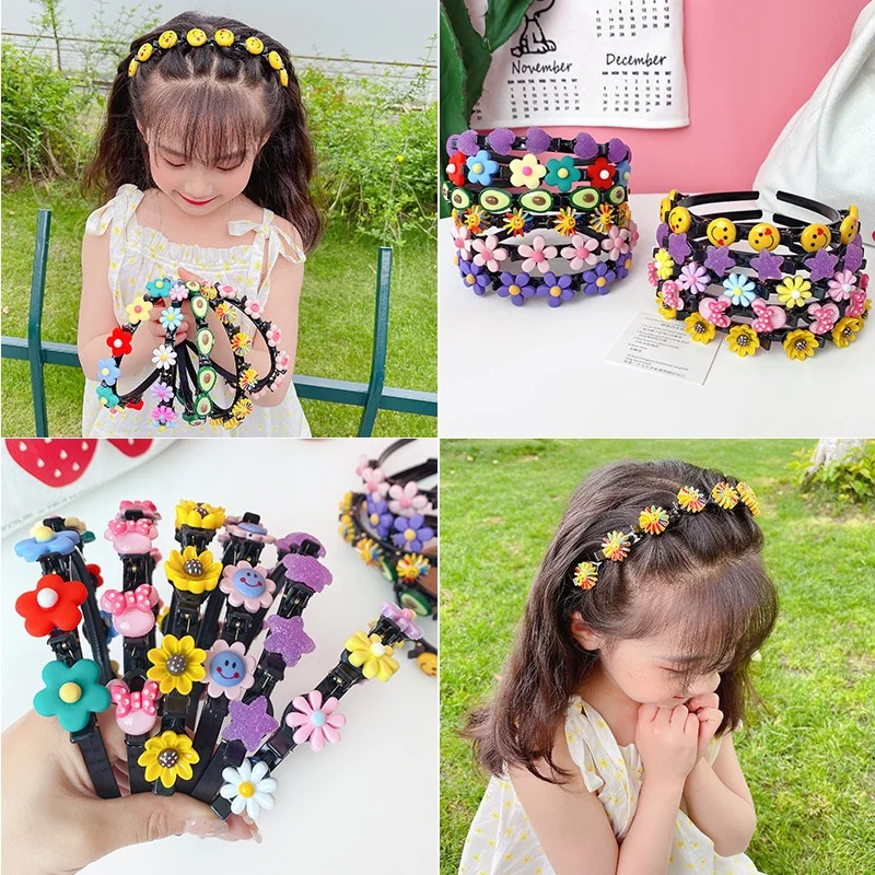 Braided Hair Bands for Girls ·Flower, Love & Fruit Headbands, New Fashion Hair Accessories for Women