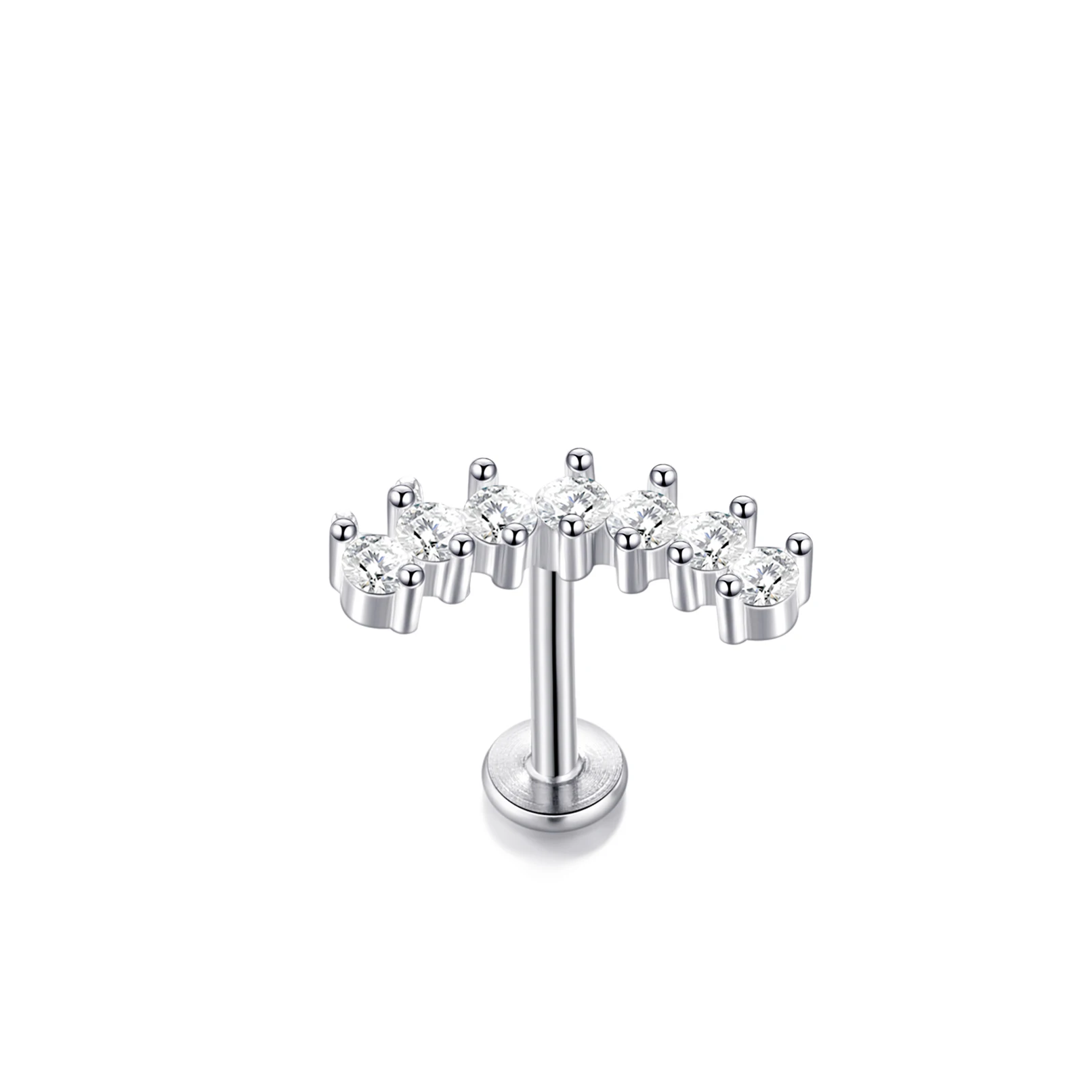 1Pc Flower Tragus Piercing Stud Earring ·Internally Threaded 316L Surgical Steel Labret Monroe Cartilage Helix Ear Jewelry