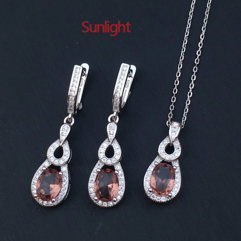 100% 925 Sterling Silver Created Zultanite Jewelry Set ·Color-Changing Stone, Fine Jewelry for Women, Wedding Gift, Wholesale