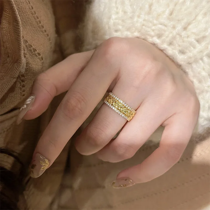 New South Korea Exquisite Wheat Ears Open Ring ·Elegant, Simple Fashion Ring for Women