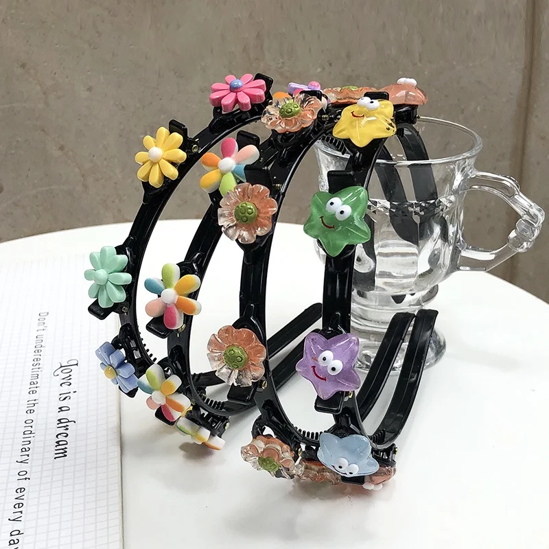 Braided Hair Bands for Girls ·Flower, Love & Fruit Headbands, New Fashion Hair Accessories for Women