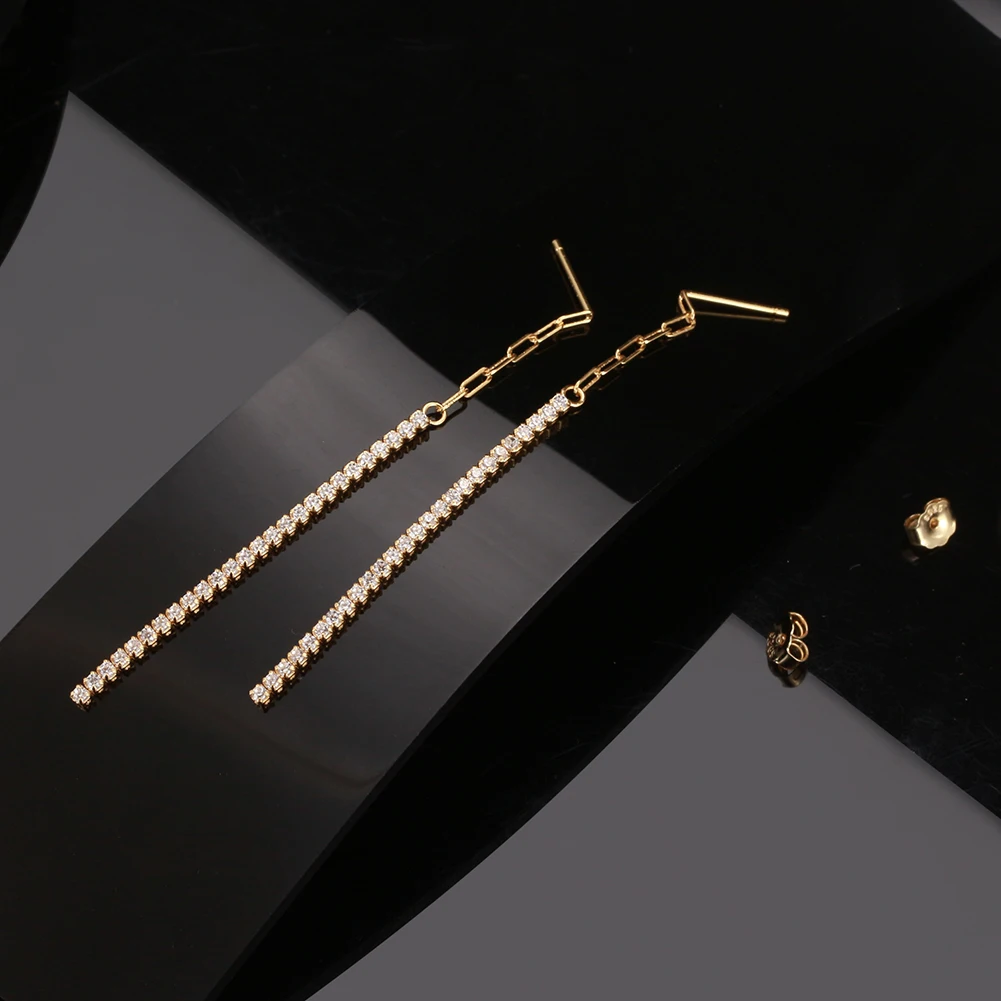 14K Gold Plated Paperclip Chain Tennis Bracelet for Women ·925 Sterling Silver Handmade Jewelry (SB141)