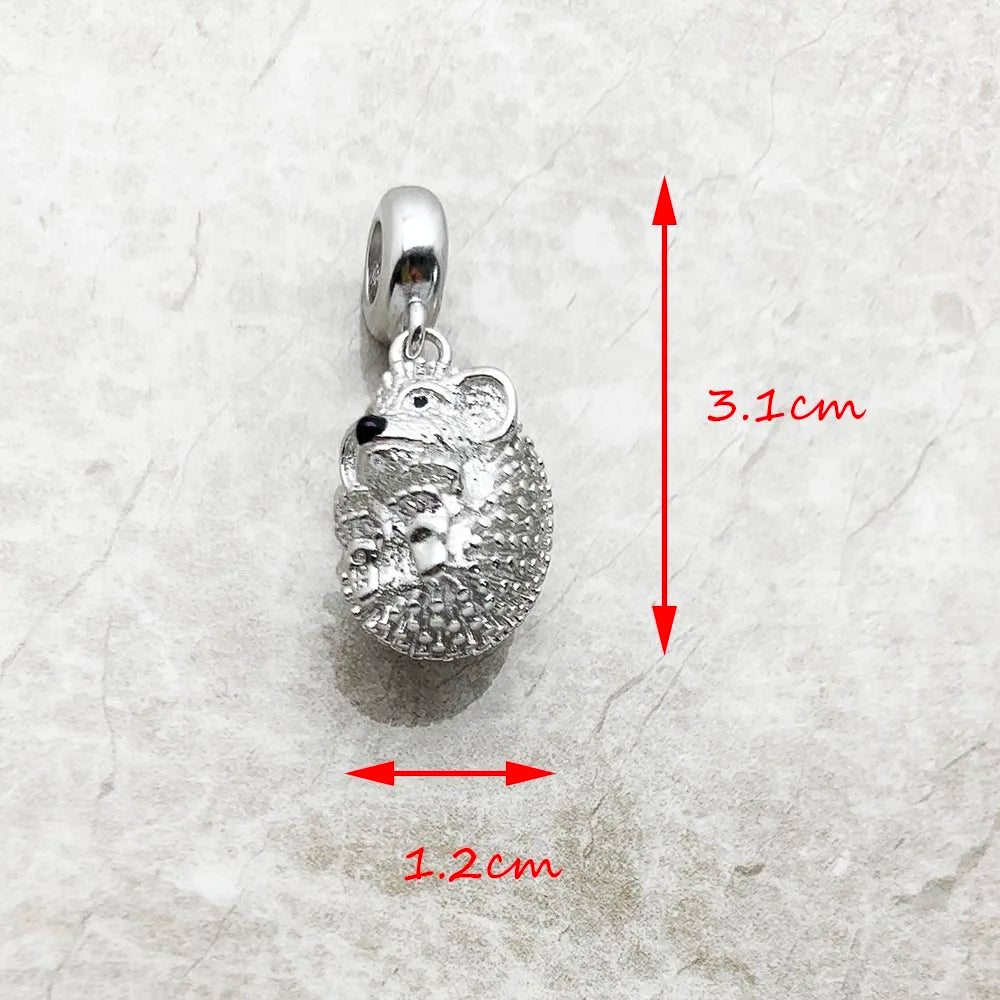 Hot Fashion Jewelry Cute Hedgehog Pendant Charm - 925 Sterling Silver Sweater Pendant Gift for Women & Men