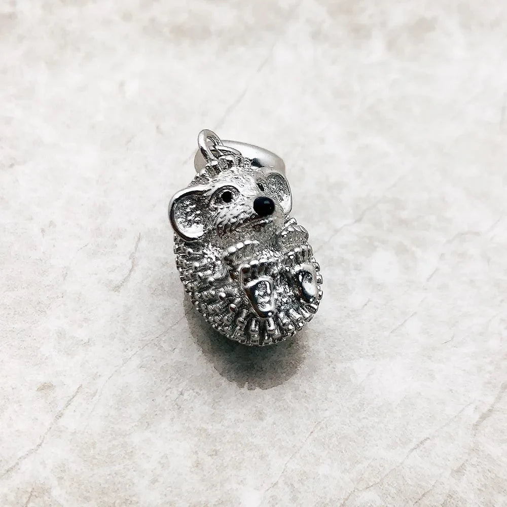 Hot Fashion Jewelry Cute Hedgehog Pendant Charm - 925 Sterling Silver Sweater Pendant Gift for Women & Men