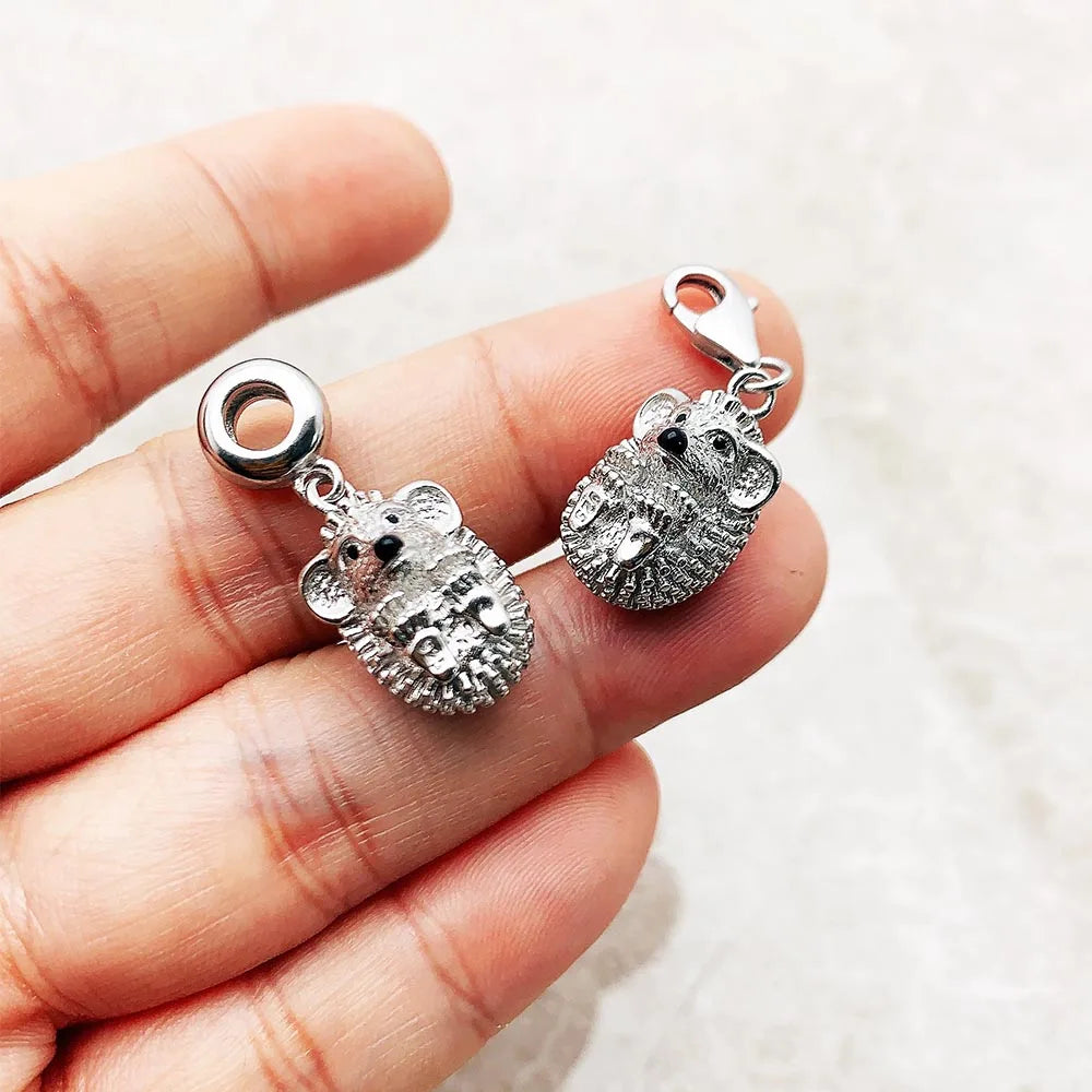 Hot Fashion Jewelry Cute Hedgehog Pendant Charm - 925 Sterling Silver Sweater Pendant Gift for Women & Men