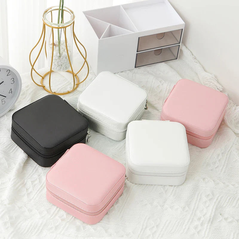 Travel Storage Box in Classic Black, Pure White, or Fashion Pink