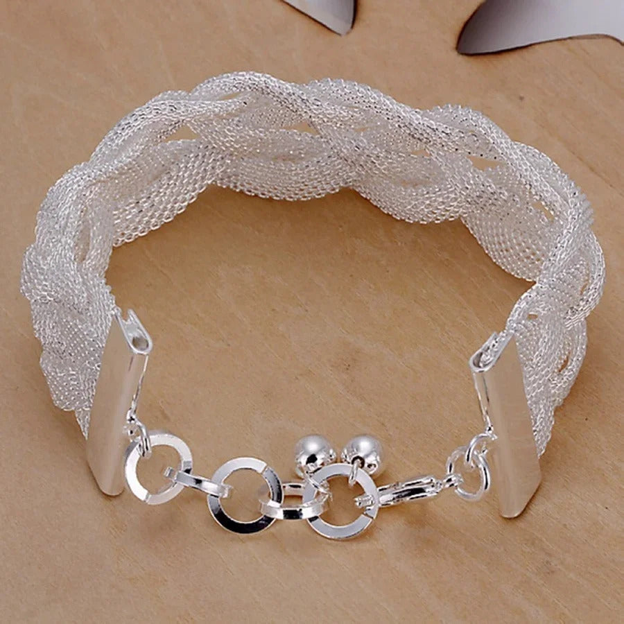 Cute Holiday Gift ·Beautiful Fashion 925 Sterling Silver Jewelry Bracelet, Free Shipping, Wedding Party Chain for Women