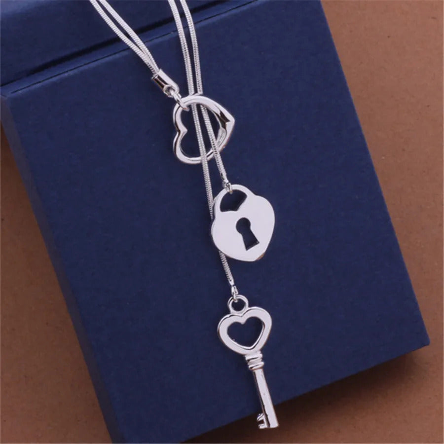 Promotional 925 Sterling Silver Charms Necklace ·High-Quality Exquisite Fashion Jewelry for Women, Classic & Cute, 45CM