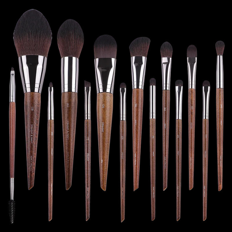 MUF Makeup Brush Set & Kit ·Foundation, Blusher, Eyeshadow, Highlight, Powder & Eyebrow Brushes for Professional Artists