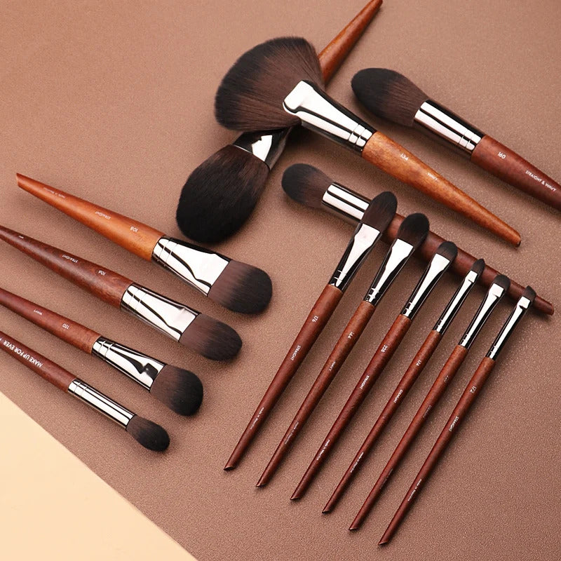 MUF Makeup Brush Set & Kit ·Foundation, Blusher, Eyeshadow, Highlight, Powder & Eyebrow Brushes for Professional Artists