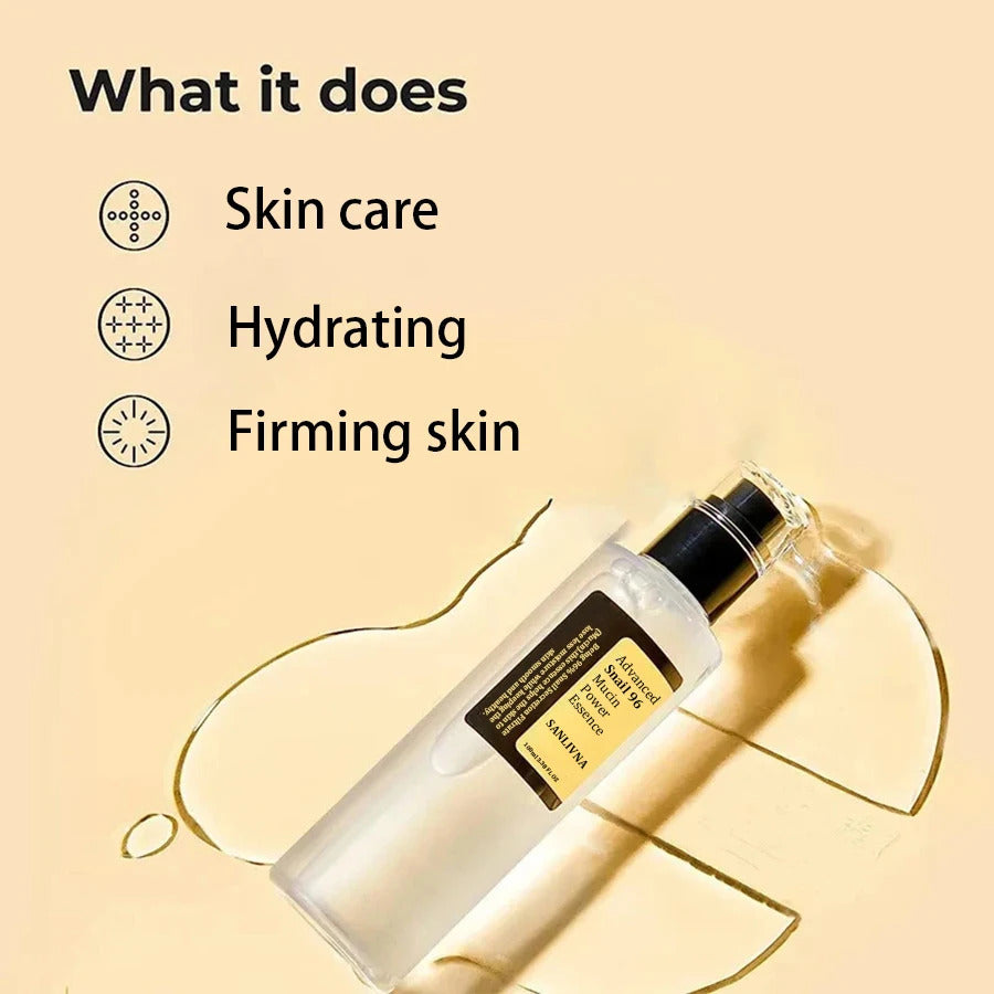 Snail Mucin 96% Korean Skin Care Facial Essence ·Fading Fine Lines, Firming & Brightening, Anti-Aging Repair Essence