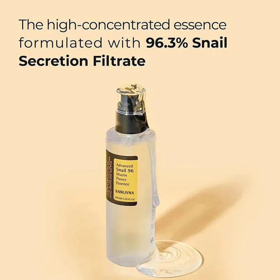 Snail Mucin 96% Korean Skin Care Facial Essence ·Fading Fine Lines, Firming & Brightening, Anti-Aging Repair Essence