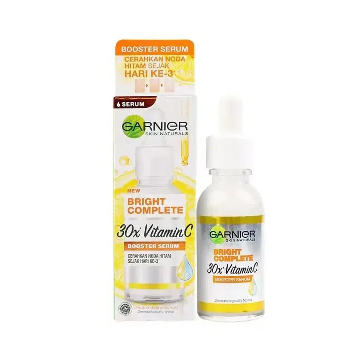 Garnier Bright Complete 30X Vitamin C Niacinamide Booster Serum ·Whitening, Acne Mark Fading, Skin Tone Essence, 30ml