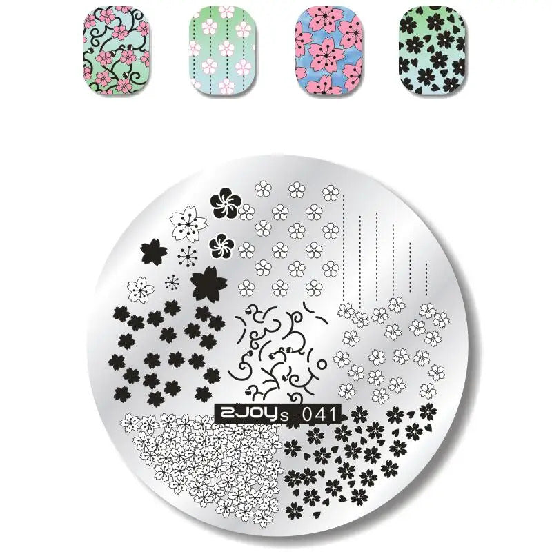 Large Geometry Nail Stamping Plates ·Animal & Line Designs, Thickened Template Mold for Nail Art Printing, Stencil Stamp Tool