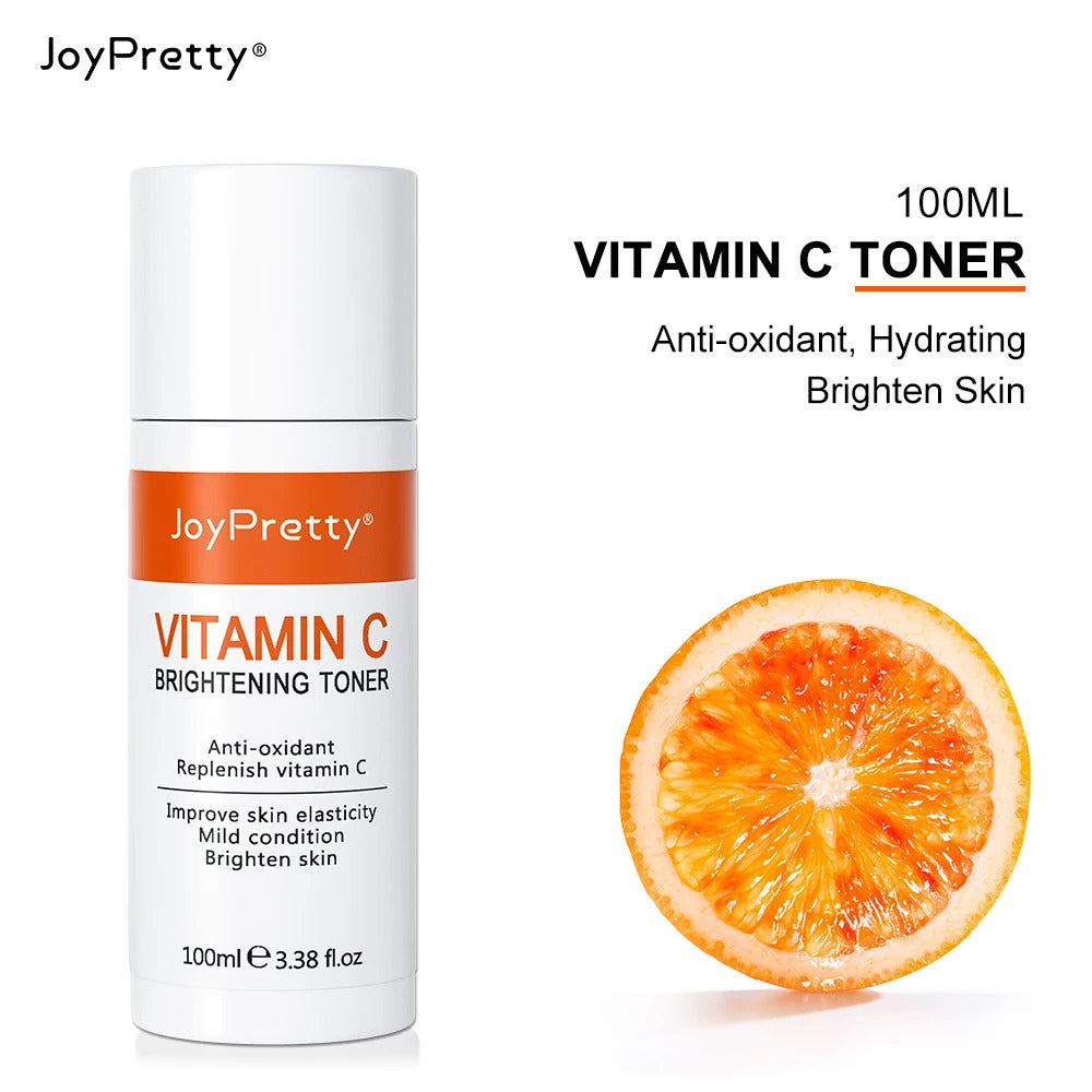 JoyPretty Vitamin C Skin Care Set ·Whitening Cream, Dark Spots Serum, Gentle Cleansing, Deep Moisturizing, Pore Shrinking Skincare